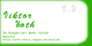 viktor woth business card